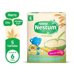 NESTUM - Cereal Infantil +Hierro 5 Cereales Caja 350 g