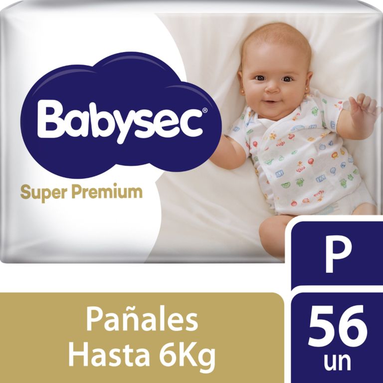 Pañales Súper Premium Talla P Empaque 56 Und