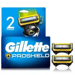 GILLETTE - Cartuchos de Afeitar Pro Shield Caja 2 Und