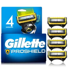 GILLETTE - Cartuchos de Afeitar Pro Shield Caja 4 Und