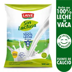 LAIVE - Leche Sin Lactosa Bolsa 900 mL