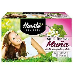 HUERTO DEL EDEN - Infusión Huerto del Edén Herbal Menta Caja 25 Sobres