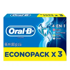 ORAL B - Crema Dental 4 en 1 Complete Caja 3 Und