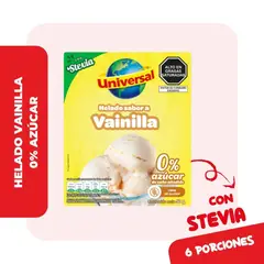 UNIVERSAL - Helado con Stevia Sabor Vainilla Caja 50 g
