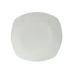 PRECIO UNO - Plato Entrada Semicuadrado Blanco 8 cm
