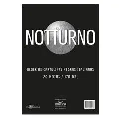 NOTTURNO - Block Cartulina Negras 170 g 20 Hojas