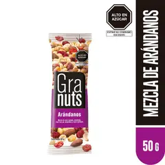 GRANUTS - Mezcla de Arándanos Maní y Almendras Bolsa 50 g