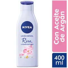 NIVEA - Loción Corporal Rosa y Aceite de Argán Envase 400 mL