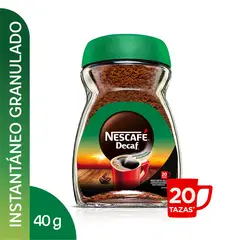 NESCAFE - Café Descafeinado Instantáneo Nescafé Original Envase 40 g