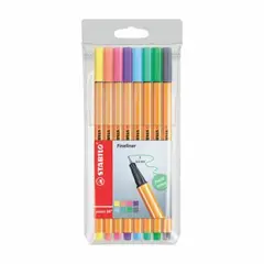STABILO - Fine Pen Point 88 Colores Pasteles Empaque 8 Und