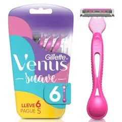 VENUS - Máquina de Afeitar Gillette Suave Empaque 6 Und