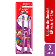 COLGATE - Cepillo Dental Kids 5+ Extra Suave Empaque 2 Und