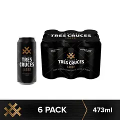 TRES CRUCES - Cerveza Sixpack Lata 473 mL