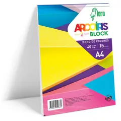 LORO - Block Arcoíris A4 40 Hojas