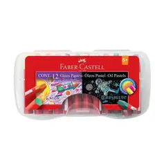 FABER CASTELL - Crayones Color Neón Y Pastel Estuche 12 Und