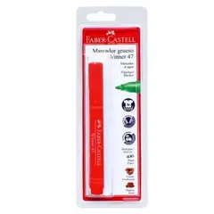 FABER CASTELL - Marcador Winner 47 Rojo Blíster
