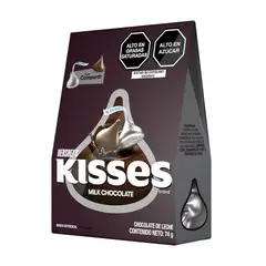 HERSHEYS - Chocolate Hesheys Kisses Milk Chocolate Extra Cremoso Caja 74 g
