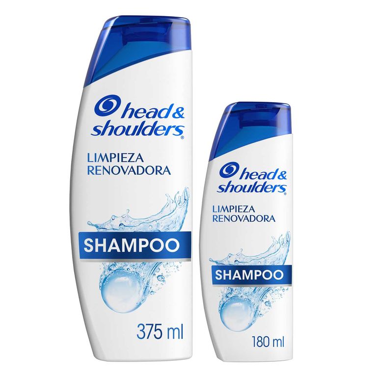 Shampoo Head & Shoulders Limpieza Renovadora Pack 375 mL + Caja De Cartón 180 mL