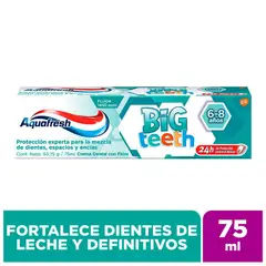 AQUAFRESH - Pasta Dental Big Teeth 6+ Años Envase 75 mL