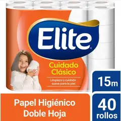 Papel Higiénico Doble Hoja Clásico Pack 40 Rollos