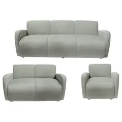 CASA JOVEN - Juego de sala Napoli 3-2-1 marrón