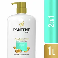 PANTENE - Shampoo 2 en 1 Cuidado Clásico Botella 1 L