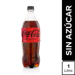 COCA COLA - Gaseosa Sin Azúcar Botella 1 L