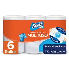 SCOTT - Papel Toalla Multiuso Empaque 6 Und