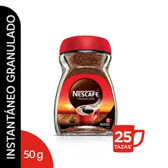 NESCAFE - Café Instantáneo Tradición 50 g - Frasco 50 gf