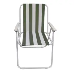 CASA JOVEN - Silla de Playa Rayas Verde Blanco