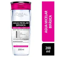 LOREAL PARIS - Agua Micelar Bifásica Loreal Todo Tipo de Piel Envase 200 mL