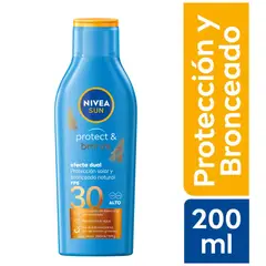 NIVEA - Protector Solar Sun Protect & Bronze FPS30 Envase 200 mL