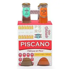 PISCANO - Bebida RTD Surtido Pack 4 Botellas 275 mL