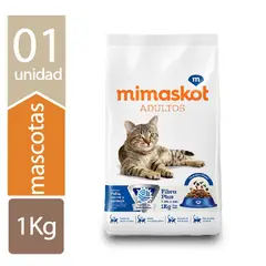 MIMASKOT - Comida para gatos adultos sabor pollo carne y salmón de 1 kg