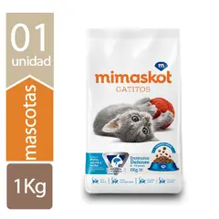 MIMASKOT - Alimento Seco Gatitos Pollo Carne Leche Bolsa 1 Kg