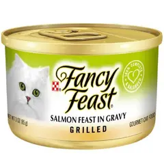 FANCY FEAST - Comida húmeda para gatos sabor petits filets de salmón de 85 g