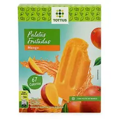 TOTTUS - Helado en Paleta Frutada Mango Caja 6 Und