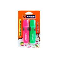 VINIFAN - Resaltadores Easy Brilliant 46 Verde Y Rosa Empaque 2 Und