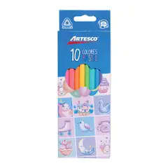 ARTESCO - Colores Triangulares Pastel Empaque 10 Und