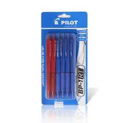 PILOT - Lapicero Tinta Seca 4 Azul + 2 Rojo Empaque 6 Und