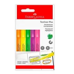 FABER CASTELL - Resaltadores Plus Colores Flourescentes Caja 5 Und