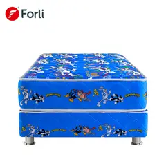 FORLI - Cama Americana Looney Tunes Azul 1.5 Plazas + 01 Almohada