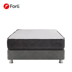 FORLI - Cama Americana Samay 2 Plazas + 02 Almohadas + Protector