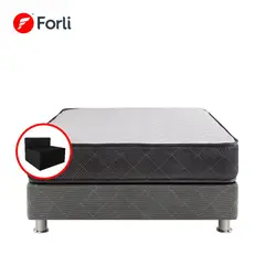 FORLI - Cama Samay 2 Plazas + Sofa Cama + 02 Almohadas