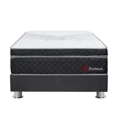 FORLI - Cama Americana Platinium 2 Plazas + 2 Almohadas + Protector