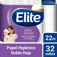 ELITE - Papel Higiénico Ultra Suave Doble Hoja Empaque 32 Und