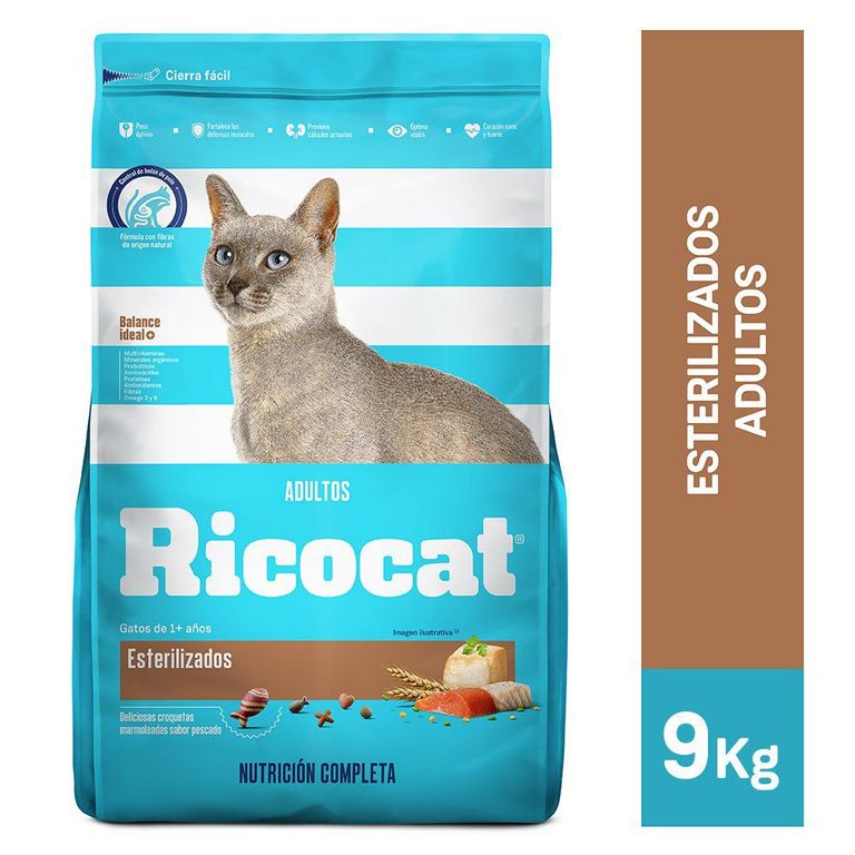 Alimento Seco Gatos Esterilizados Pescado Bolsa 9 Kg