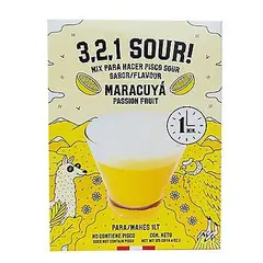 3 2 1 SOUR - Mix Para Pisco Sour Maracuyá Sobre 125 g