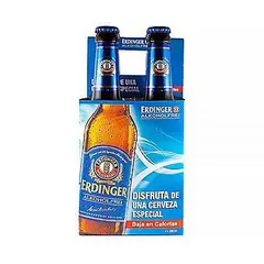 ERDINGER - Cerveza de Trigo Sin Alcohol Pack 4 Botellas 330 mL