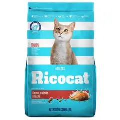 RICOCAT - Alimento Seco Gatos Adultos Salmón y Leche Bolsa 1 Kg